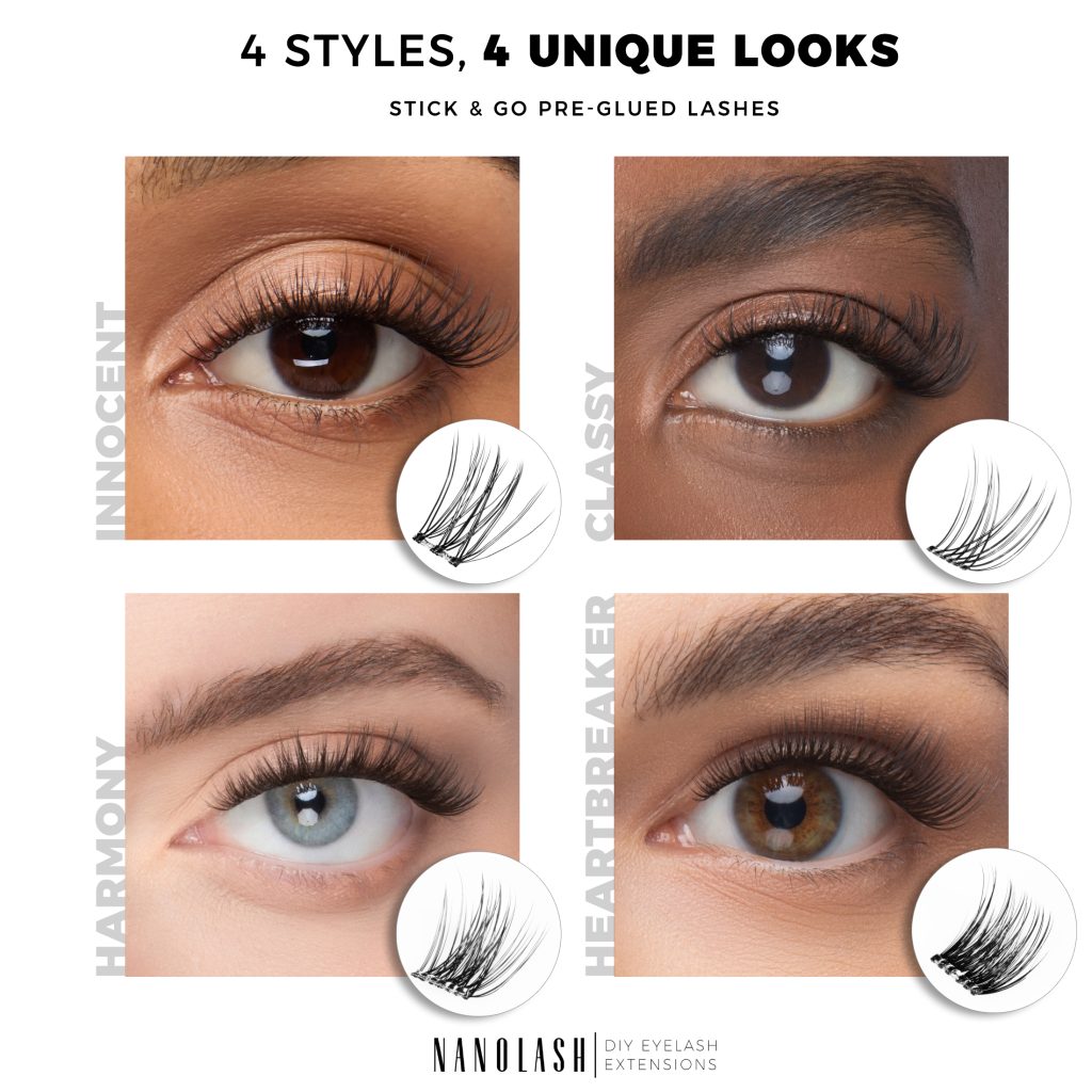 Předlepené řasy pro domácí prodloužení nanolash